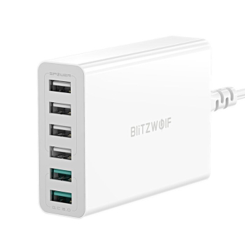 BlitzWolf BW-S15 ładowarka do urządzeń przenośnych Uniwersalne Biały Prąd przemienny Szybkie ładowanie Wewnętrzna