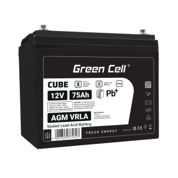 Green Cell AGM12V75AH-J akumulator Ołowiany (VRLA) 12 V 75 Ah