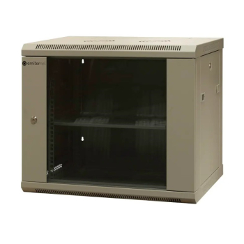EmiterNet Szafa wisząca niedzielona 19'' 9U, niezmontowana, drzwi blacha/ szkło, 600x450x500mm szer./gł./wys.