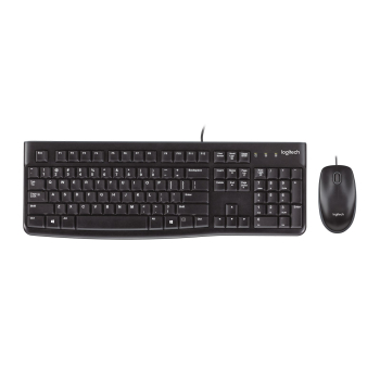 Zestaw klawiatura + mysz Logitech MK120 920-002562 (membranowa; USB 2.0; (US); kolor czarny; optyczna; 1000 DPI)