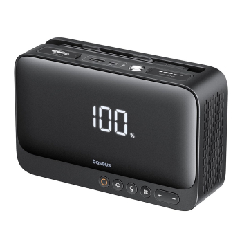 Jump starter Baseus Super Energy BS-CH013 4w1 600A z latarką / powerbankiem 6000mAh / kompresorem - czarny