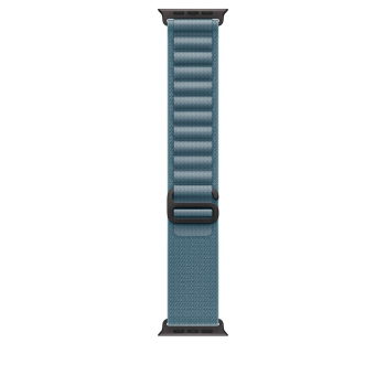 Apple Watch 49mm Light Blue Alpine Loop - Medium - Black Titanium Finish