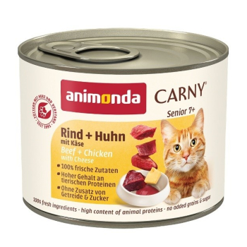 ANIMONDA Carny Senior wołowina, kurczak z serem - mokra karma dla kota - 200g