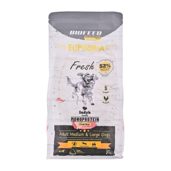 BIOFEED Euphoria Fresh Meat Adult Medium & Large Indyk Monoprotein 2kg