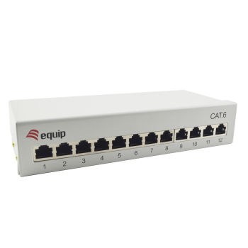 Equip Patchpanel 12xRJ45 Cat6  Desktop        250MHz RAL7035