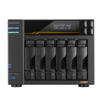 NAS Asustor AS6808T; Tower; 8x (3.5" SATA HDD/ 2.5" SSD); AMD Ryzen Embedded V3C14; 16G ECC DDR5 SODIMM (max. 64GB), 2x 10GbE, 2x 5GbE, 4x M.2 2280 NV