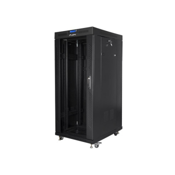 SZAFA INSTALACYJNA RACK STOJĄCA 19" 27U 800X1200 CZARNA DRZWI SZKLANE LCD LANBERG (FLAT PACK)