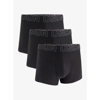Bokserki termoaktywne Under Armour Performance Tech 3 in 3-Pack Boxerjock - black/black/castlerock