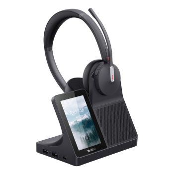 Yealink WH64 Workstation Dual Zestaw słuchawkowy Przewodowy i Bezprzewodowy Opaska na głowę Biuro/centrum telefoniczne USB Type-C Bluetooth Podstawka