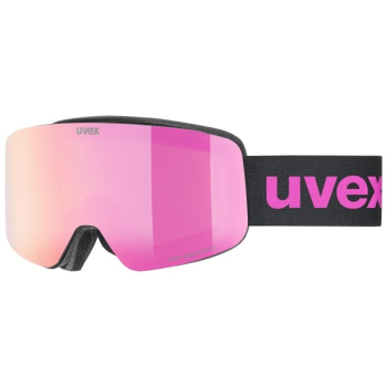 Uvex pwdr FM gogle do sportów zimowych Czarny Unisex Różowy Soczewka sferyczna