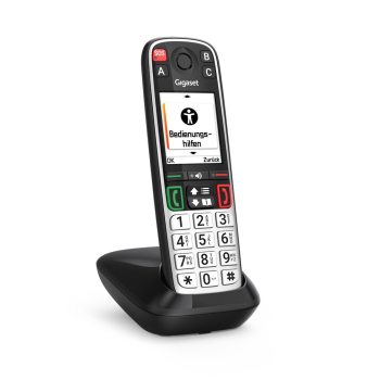 Gigaset EASY 500 Dect-Ladebasis mit 1 x Handset (SOS / LS life style) - schwarz
