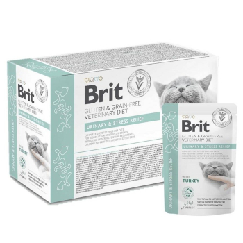 Brit VD Urinary and Stress Relief Cat Pouch 12x85g