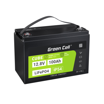 GREEN CELL AKUMULATOR LIFEPO4 CUBE 100AH 12V/12.8V 1280WH LFPGC12V100AH