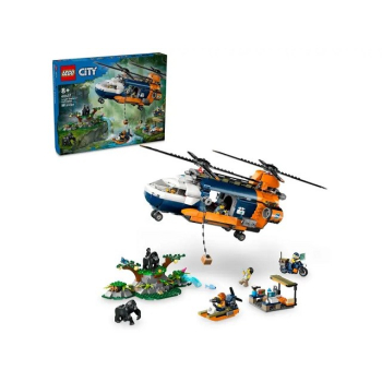 LEGO City 60437 Helikopter badaczy dżungli w bazie