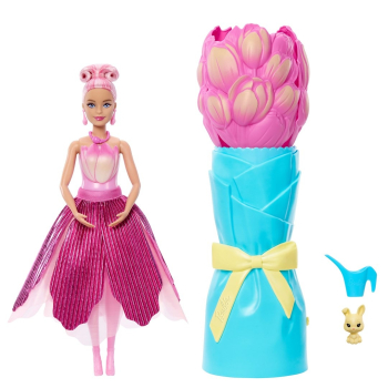 Barbie Kwiatowa niespodz.Tulipan JMF56/JMF57