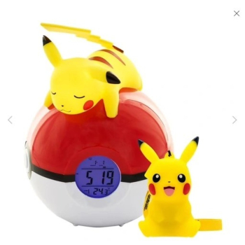 TF POKEMON LIGHT-UP ALARM CLOCK & PIKACHU 9CM