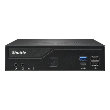 Shuttle XP? slim DH610V2 komputer typu barebone Wielkość PC 1.35L Czarny Intel H610 LGA 1700