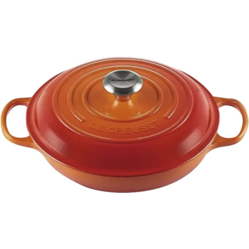 Garnek okrągły Le Creuset Gourmet Professional 30cm piekarnik czerwony