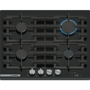 Płyta gazowa BOSCH PRP6A6H40 60 cm | 4 palniki | ruszty żeliwne | zapłon elektryczny | stal nierdzewna (OUTLET)