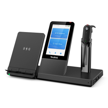 Yealink WH67 UC Zestaw słuchawkowy Bezprzewodowy Nauszny, Opaska na głowę, Opaska na szyję Biuro/centrum telefoniczne Bluetooth Podstawka do ładowania