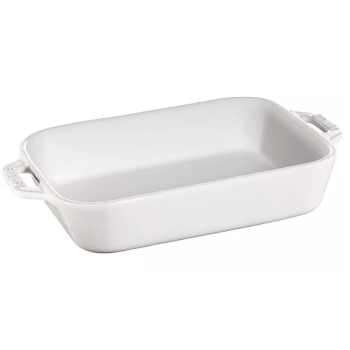 Prostokątny półmisek ceramiczny STAUB 40511-151-0 - biały 4.5 ltr