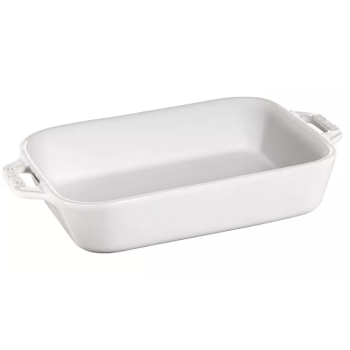 Prostokątny półmisek ceramiczny STAUB 40511-151-0 - biały 4.5 ltr