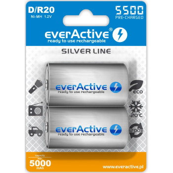 Zestaw akumulatorków everActive EVHRL20-5500 (5500mAh ; Ni-MH)