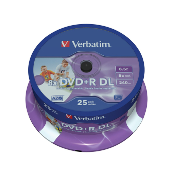 Płyta DVD Verbatim 43667 (8,5GB; 8x; 25szt.; Cake)