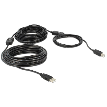 DeLOCK 20m, USB2.0-A - USB2.0-B kabel USB USB A USB B Czarny