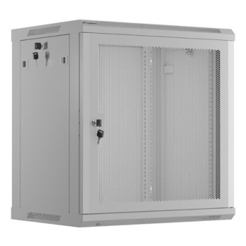 Szafa instalacyjna RACK wisząca 19" 12U 600X450 szara drzwi perforowane Lanberg (flat pack)