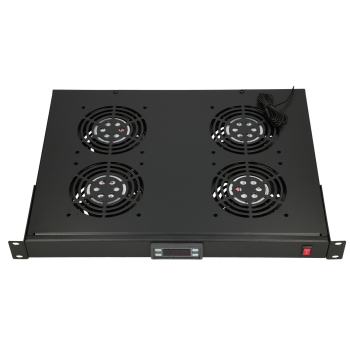 Extralink Panel wentylatorów 19", 4 wentylatory, do szaf stojących, z termostatem