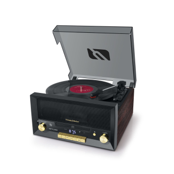 Muse MT112W obrotowy talerz gramofonu Gramofon z napędem pasowym Brązowy Automatyczny