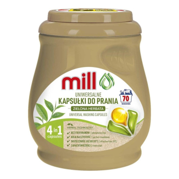 MILL ECO Kapsułki 2k do prania uniw. 2w1 zielona herbata 70szt (opak.zb 4szt.)