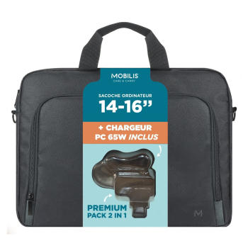 Mobilis TheOne Briefcase Toploading 14-16"+65W LaptopCharger