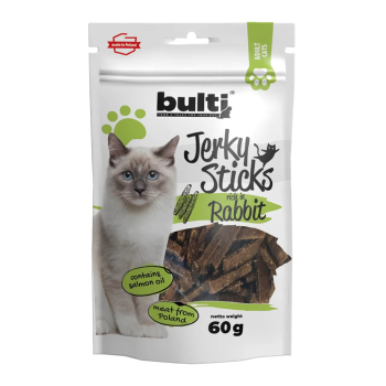BULTI Jerky Sticks bogate w królika przysmak dla kota 60g