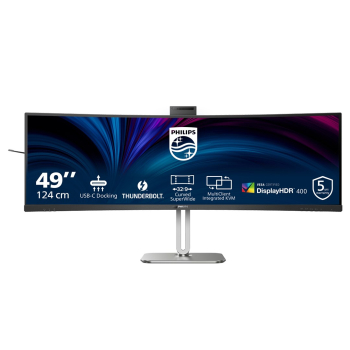 Philips 49B2U6903CH/00 monitor komputerowy 124,5 cm (49") 5120 x 1440 px Dual QHD LCD Szary