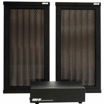 WAVES SYSTEM GŁOŚNIKI KIERUNKOWE ZE WZMACNIACZEM ZESTAW STEREO: 2X HSS3000EB + WZMACNIACZ + UCHWYTY DO GŁOŚNIKÓW