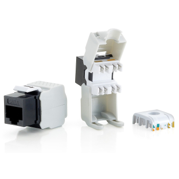 Equip Keystone Jack ungeschirmt Cat6  LSA Prem. wzf.8Stk  sw Polybeutel