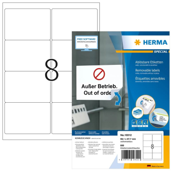 HERMA 10312 etykiety adresowe Biały