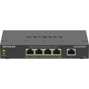 Switch Netgear GS305EPP-100PES 5p PoE 120W* (PoE+: 4p) Unmanaged Gigabit