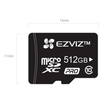 Atminties kortele Micro SD EZVIZ CS-CMT-CARDT512G-D, 512GB, 10 kl., iki 95MB/s, TLC, HM