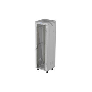LANBERG SZAFA INSTALACYJNA RACK STOJĄCA 19" 42U 600X600 SZARA DRZWI PRZESZKLONE LCD (FLAT PACK) V2