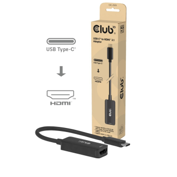 CLUB3D CAC-2505 adapter kablowy 0,12 m USB Type-C HDMI + USB Czarny