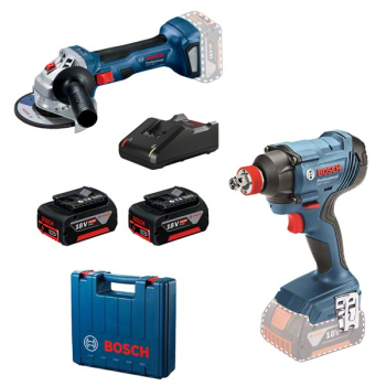 BOSCH.ZESTAW COMBO 18V (GDX 180-LI + GWS 180) 2x4,0Ah %%%