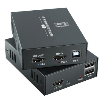 LevelOne HDMI VerlĂ¤ngerungskit Cat5/6  4K/60Hz  100m schwarz