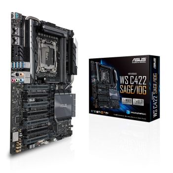 ASUS WS C422 SAGE/10G, Intel C422,  1x Intel Socket 2066, 8x DDR4 2666 RDIMM/LRDIMM, 7 x PCIe 3.0, VIDIA 4-Way SLI/AMD 4-Way CrossFireX, 1x M.2 Socket