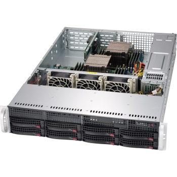 Supermicro CSE-825TQC-R802WB Black 2U SC825TQC SAS3 WIO Chassis w/ Red. 800W PWS