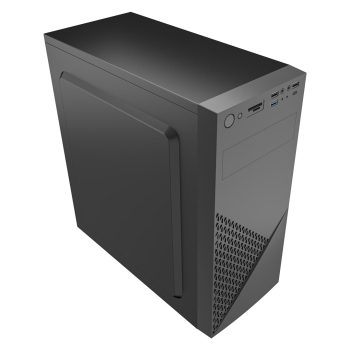 GEMBIRD OBUDOWA FORNAX 170 MIDI-TOWER (1X USB 3.1, 2X USB 2.0, 1X USB TYP-C, CZYTNIK KART, 2X MINIJACK) CZARNA