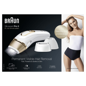 Depilator IPL BRAUN Silk-expert Pro 5 PL5243 świetlny Biały, Złoto