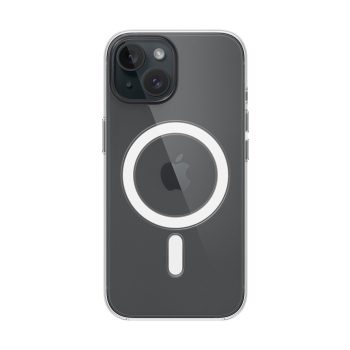 Apple - Obudowa tylna do telefonu komórkowego - Kompatybilna z MagSafe - Poliwęglan - Przezroczysta - do iPhone 15 (MXRK3ZM/A)